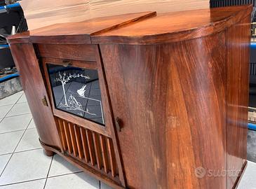 mobile Bar anni 60 radio giradischi bar