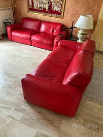 Divani Chateau d’Ax in pelle rossa - Milano