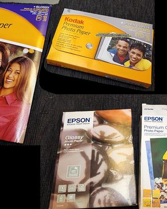 carta fotografica Kodak + Epson originali nuove