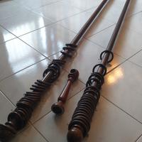 BASTONI TENDE in noce