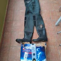 stivali da pesca in gomma e neoprene