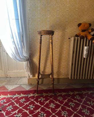 Piedistallo/Porta piante in legno dorato