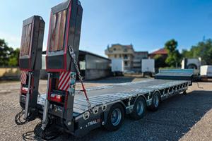 NUOVO Semirimorchio Carrellone 3 Assi Ribassato