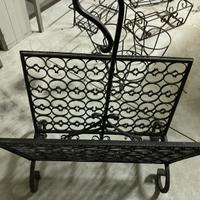 Porta legno in ferro lavorato