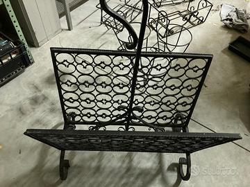 Porta legno in ferro lavorato