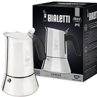 Bialetti Caffettiera New Venus 10 Tazze, Manico An