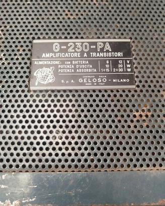amplificatore Geloso 