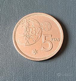 moneta 5 pesetas mondiali spagna