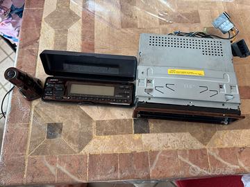 autoradio d'epoca radica di noce Sony con joystick