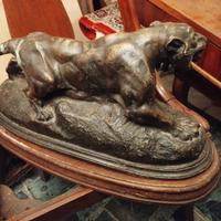 pantera di fine 800 in bronzo