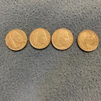 N.4 monete 20 cent 1942