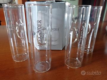 bicchieri vetro soffiato per grappa o vodka  Alexa