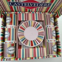 6 TAZZINE Caffè espresso Castelvedere con piattini