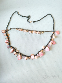 Collana con catenina in metallo