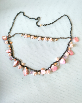 Collana con catenina in metallo