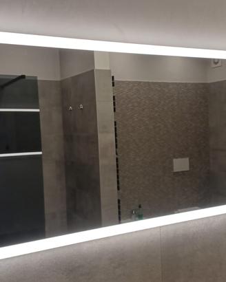 Specchio rettangolare 165x64 cm con illuminazione