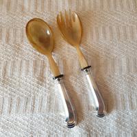 Set 2 posate insalata Zaramella San Marco argento