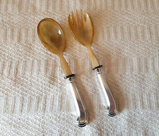 Set 2 posate insalata Zaramella San Marco argento