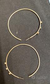 Orecchini a cerchio grandi con pietre