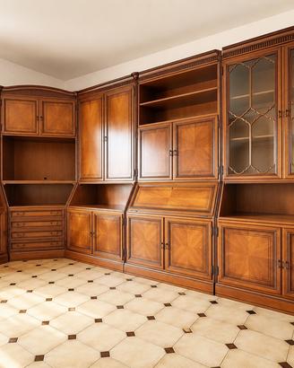 Mobile soggiorno angolare classico in legno