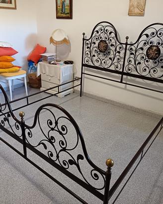 Letto in ferro battuto+rete doghe