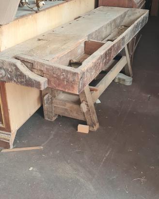  vecchio banco da lavoro in legno 