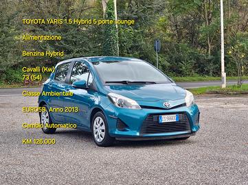 Toyota Yaris 1.5 Hybrid 5 porte Lounge 2013 E5B Au