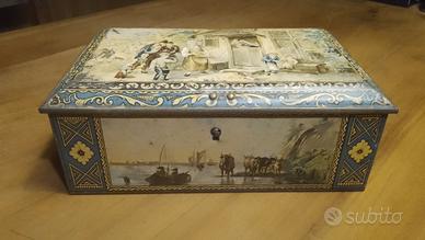 Antica scatola di latta francese 1900