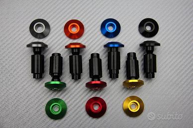 Coppia bilancieri manubrio piatto anodizzato