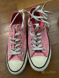 Converse All Star rosa basse con scatola