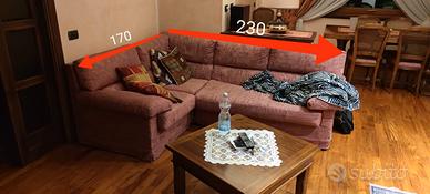 Divano angolo in tessuto 