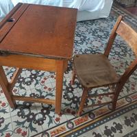 banchetto scuola vintage in legno