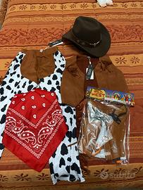 Vestiti nuovo di carnevale cowboy 7-8 anni