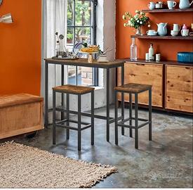 Tavolo Alto Bar con 2 Sgabelli Nuovi