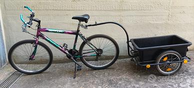 Mountain bike con carrello 