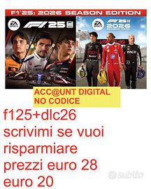FORMULA 1 25 + DLC 26 FORMULA 1 2026 F1 26 PS5 DIG
