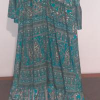 vestito lungo per donne verde