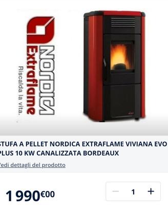 Stufa pellet Nordica Viviana plus 11 kW IMBALLATA