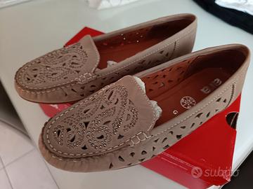 mocassino beige donna estivo tg. 38,5 