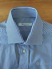 Camicia Slim Fit Camicissima bianca e blu Righe 37
