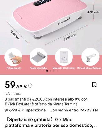 pedana fitness vibrante 