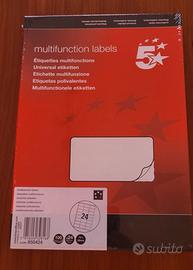 5 Star -Etichette multifunzione x stampe (NUOVO)