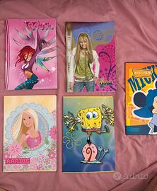 Set 5 quaderni Y2K Witch, Barbie ecc.