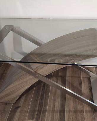 Tavolo design piano in vetro