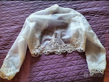 Coprispalle e coroncina capelli da sposa