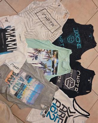Lotto 7 capi- 6 canotte -1 t-shirt 