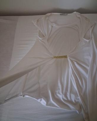 Blusa donna M smanicata con fibbia