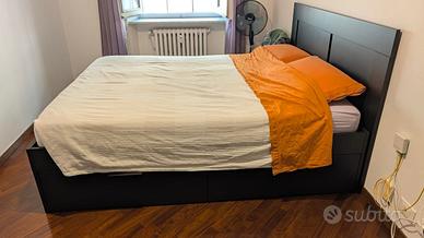 Struttura letto Ikea Brimnes con Materasso Morgeda