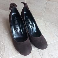 décolleté camoscio marrone tg. 38