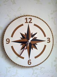 Orologio da muro raffigurante Rosa dei Venti